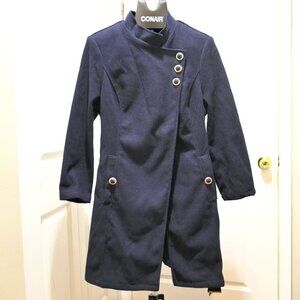 BloomChic Vintage Buttons Casual Solid  Single-breasted Stand-Up Collar Coat